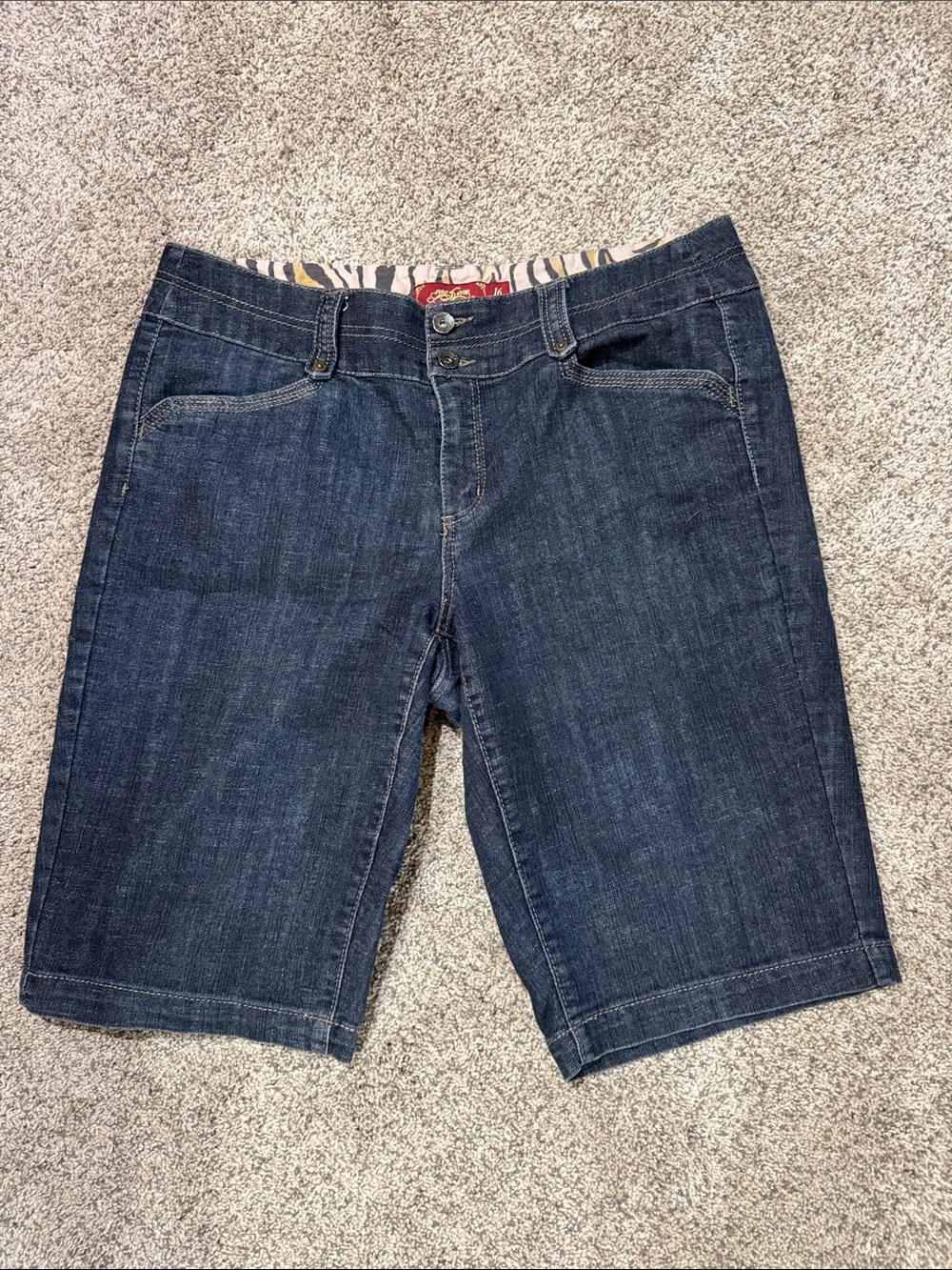 Women’s Dark Blue Denim Bermuda Shorts Size 16